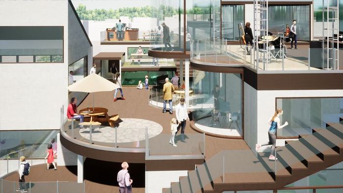 Connected communal terraces