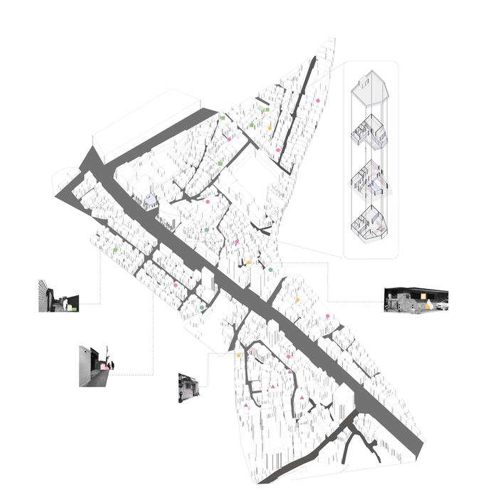 Master drawing of the Hongje hobby pavilion network